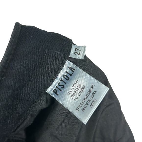 Anthropologie Pistola Lennon High Rise Crop Boot Black Raw Hem Abyss 27 - Picture 6 of 7